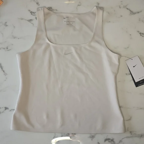 Nike Form Cream Womens Tank Top Stealth Evaporation Athleisure Activewear Sport - Picture 2 of 4